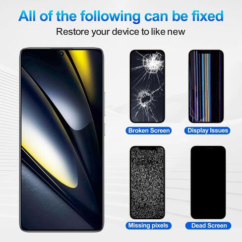 شاشة AMOLED متوافقة مع Xiaomi Poco F6 24069PC21G ، 24069PC21I 6.67 "شاشة LCD مجموعة أرقام الشاشة اللمس مع مجموعة أدوات الإصلاح ، وظيفة بصمة الدعم in Saudi Arabia
