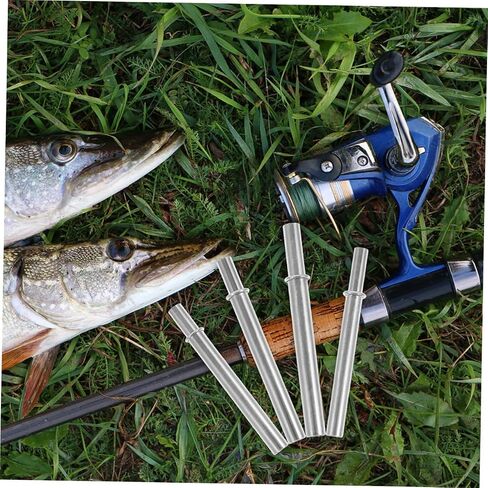 4pcs Fishing Rod Repair Tubes Versatile Connecting Sleeves for DIY Fishing Rod Projects Easy Installation Secure Joint Design in Saudi Arabia