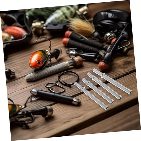 4pcs Fishing Rod Repair Tubes Versatile Connecting Sleeves for DIY Fishing Rod Projects Easy Installation Secure Joint Design in Saudi Arabia