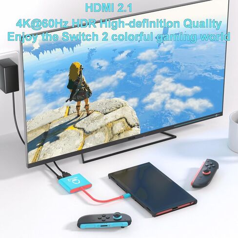 Switch 2 Dock ، محطة Dock TV المحمولة للتبديل/التبديل 2/Steam Deck/Rog Ally/Legion Go ، 3-in-1 Switch 2 Dock مع HDMI 8K@60Hz أو 4K@60Hz ، USB 3.0 و 100W PRD PROT in Kuwait