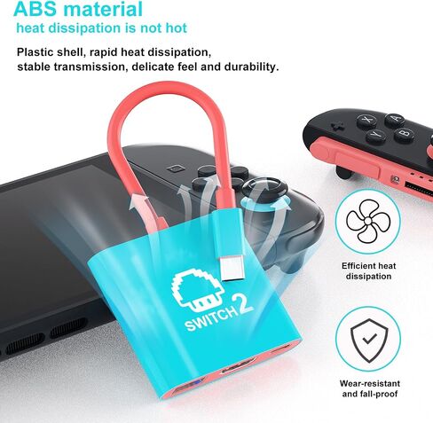 Switch 2 Dock ، محطة Dock TV المحمولة للتبديل/التبديل 2/Steam Deck/Rog Ally/Legion Go ، 3-in-1 Switch 2 Dock مع HDMI 8K@60Hz أو 4K@60Hz ، USB 3.0 و 100W PRD PROT in Kuwait
