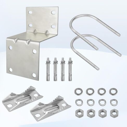 مجموعات قوس جبل القطب الهوائي - 2 مجموعة من قوس الصاري القطب مع مجموعة U -Bracket Assembly + 8 مسامير لحامل قطب الهوائي خارج المنزل خارج المنزل in Saudi Arabia