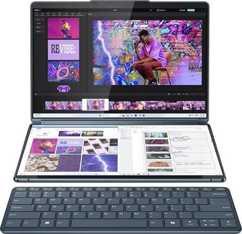 Lenovo Yoga Book 9i 2 -in -1 13.3 "2.8k شاشة مزدوجة شاشة OLED Touch Laptop - Intel Core I7-1355U مع ذاكرة 16 جيجابايت - 1 تيرابايت SSD - Tidal Teal - إصدار الولايات المتحدة (نموذج 2024 جديد (1TB/Ultra 7)) in Saudi Arabia