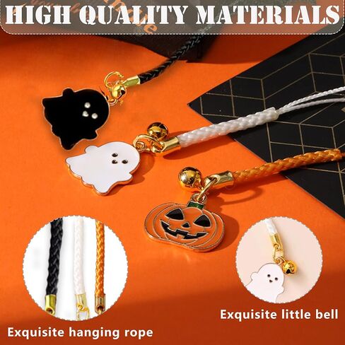 3 PCS anime سحر الهاتف المحمول ، Halloween Spooky keychain Lanyard ، وسلاسل المفاتيح الكرتونية الجميلة مع الجرس الصغير الرائع ، وملحقات Kawaii للحقائب وحقيبة اليد للنساء والبنات in Kuwait
