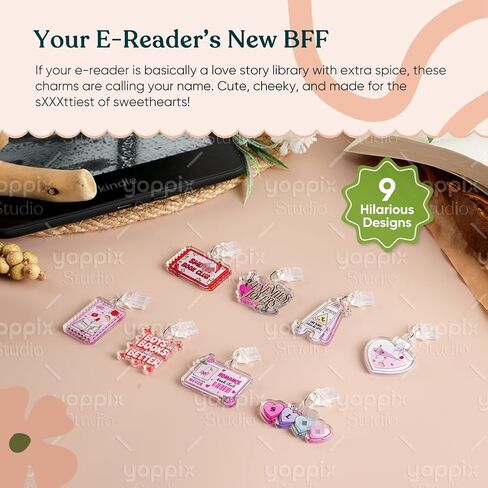 سحر Yoppix 9pcs لـ Kindle ، حول السحر المضحك في سداد قابس الغبار المتوافق مع ميناء الشحن من النوع C ، هدية لقراء محبي الكتب للرجال المعلمين ، إكسسوارات لـ Kindle in Kuwait