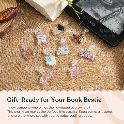سحر Yoppix 9pcs لـ Kindle ، حول السحر المضحك في سداد قابس الغبار المتوافق مع ميناء الشحن من النوع C ، هدية لقراء محبي الكتب للرجال المعلمين ، إكسسوارات لـ Kindle in Kuwait