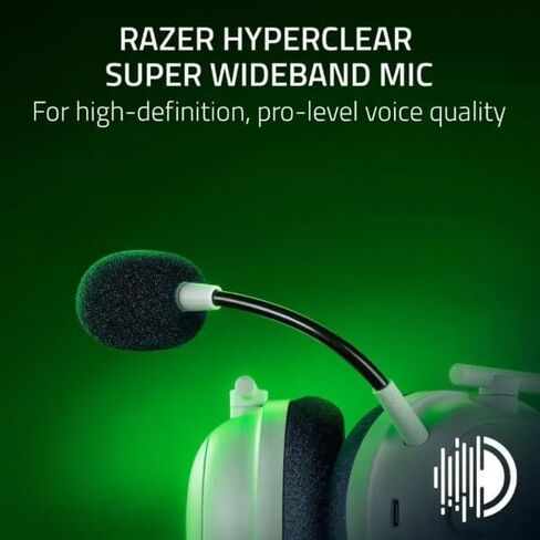 Razer Blackshark V2 Pro Wireless PlayStation Gaming Headset: 50 مم برامج تشغيل - ميكروفون عريض عريض - ضوضاء أفخم عزل عزل - ل PS5 ، وحدة التحكم ، الكمبيوتر الشخصي ، MAC - Bluetooth ، USB -C - أبيض (متجدد) in Saudi Arabia