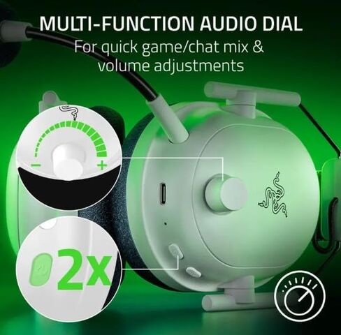 Razer Blackshark V2 Pro Wireless PlayStation Gaming Headset: 50 مم برامج تشغيل - ميكروفون عريض عريض - ضوضاء أفخم عزل عزل - ل PS5 ، وحدة التحكم ، الكمبيوتر الشخصي ، MAC - Bluetooth ، USB -C - أبيض (متجدد) in Saudi Arabia