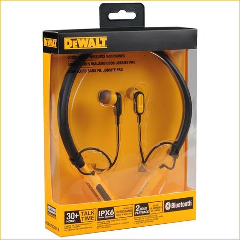 سماعات رأس الرقبة الثقيلة في DeWalt ، لاسلكي حول سماعات الأذن الرقبة مع عزل الضوضاء 30 ساعة + عزل الضوضاء ، سماعات الأذن اللاسلكية المغناطيسية الآمنة ، وسماعات بلوتوث ميكروفوتة في العمل. in Saudi Arabia