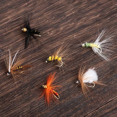 Goture Fly Fishing Flies Kit, 30pcs Dry Wet Flies Streamers Nymphs Fly Fishing Lures Assortment Kit for Bass Trout Steelhead Salmon, Gifts for Men in Saudi Arabia
