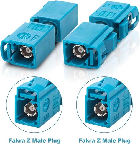 4PCS Fakra Z Connector Kit, Fakra Z Female to Female 2-Pack/Male to Male 2-Pack, GPS Vehicle Car Antenna Adapter for Car Stereo GPS Navigation in Saudi Arabia
