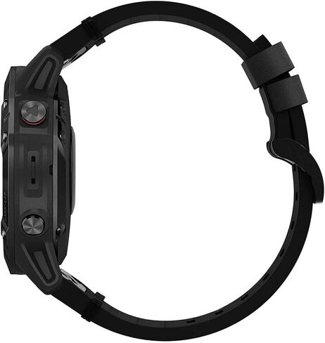 Hazels 22 22 20mm Leather Leather Strap Breaper Quick Breeft Fands for Garmin Fenix ​​7 7x 7S 6S 5x 6x 5S Leather Strap Business Business (Color: Preto ، Size: Width 20mm) in Saudi Arabia