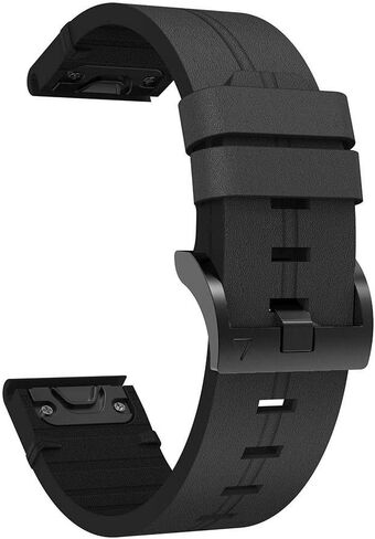 Hazels 22 22 20mm Leather Leather Strap Breaper Quick Breeft Fands for Garmin Fenix ​​7 7x 7S 6S 5x 6x 5S Leather Strap Business Business (Color: Preto ، Size: Width 20mm) in Saudi Arabia