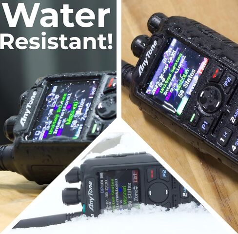 anytone AT -D878uvii Plugh مع الملحقات - Bridgecom BCS -200 الكتف مكبر صوت ميكروفر - anytone 3100 mah battery + حزام مقطع in Kuwait