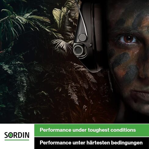 Sordin MIL AUX Ear Muffs - Active and Electronic Military Ear Defenders w/Neckband - Tactical Earmuffs in Kuwait