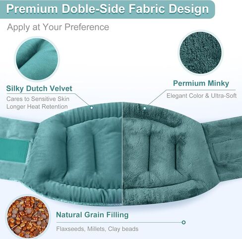 سوزيباد وسادة تسخين في الميكروويف لتخفيف الام الظهر والتشنجات، وسادة تدفئة قابلة للاستخدام في الميكروويف لاسفل الظهر والخصر والمعدة والرقبة والكتف والتفاف حراري مع حرارة رطبة، وسادة حرارية مضغوطة in Kuwait