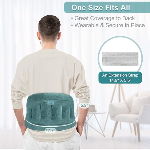 سوزيباد وسادة تسخين في الميكروويف لتخفيف الام الظهر والتشنجات، وسادة تدفئة قابلة للاستخدام في الميكروويف لاسفل الظهر والخصر والمعدة والرقبة والكتف والتفاف حراري مع حرارة رطبة، وسادة حرارية مضغوطة in Kuwait