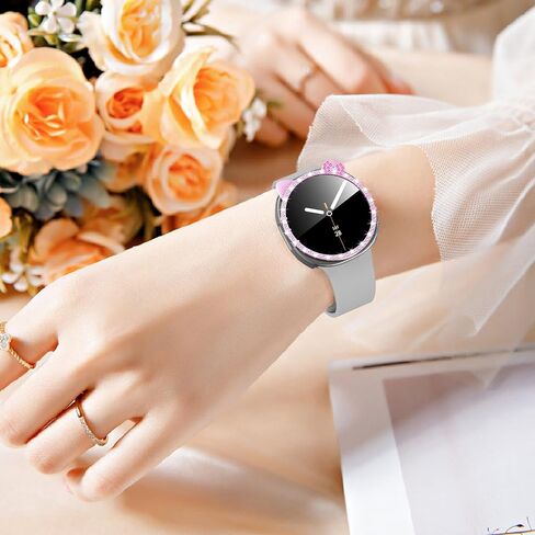 Bling Case for Samsung Galaxy Watch 8 Screen Protector 40mm 44mm for Women,Hard PC Cover+HD Tempered Glass Waterproof Protective Film Full Protection Bumper for Samsung Galaxy Watch 8 Case 40 44 mm in Kuwait