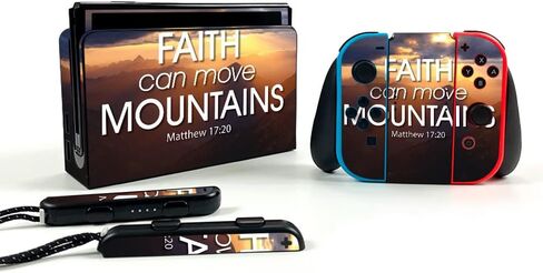 MightySkins Skin Compatible with Nintendo Switch OLED - Move Mountains | Protective, Durable, and Unique Vinyl Decal wrap Cover | Easy to Apply, Remove, and Change Styles | Made in The USA in Saudi Arabia