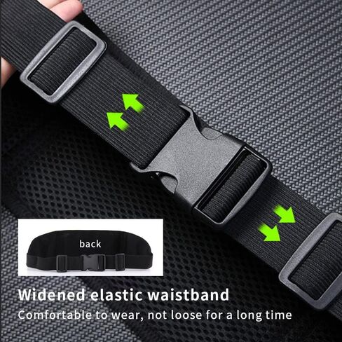 Slim Running Belt Waist Fanny Pack, Waist Pack Runners Bag Money Belt Phone Holder for Running Sports Hiking Traveling Cycling for Women & Men-Carrying All Phones in Saudi Arabia