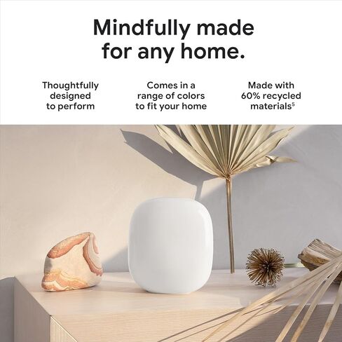 Google Nest WiFi Pro - Wi -Fi 6e - نظام Wi -Fi المنزلي الموثوق به مع سرعة سريعة وتغطية منزلية كاملة - جهاز التغليف غير المتساوي - عبوة غير متوفرة - 4 حزمة - الثلج in Saudi Arabia