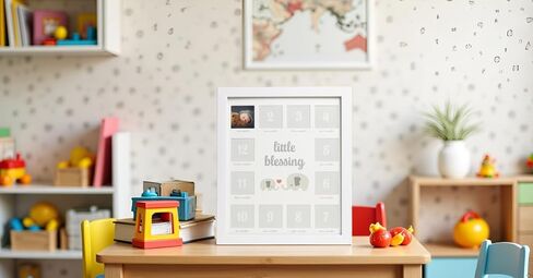 إطار صور Kate & Milo My First Year، إطار صورة Baby Milestone، ديكور حضانة تذكار لحديثي الولادة، هدية طفلة وطفل رضيع، You Are So Loved، أبيض in Kuwait