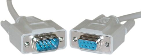 CableWholesale 10 feet Serial Extension Cable, DB9 Male to Female, 28 AWG, RS232 9 Conductor, 1:1, Beige, Male to Female Serial Extender for Printer, Modems, Networks, DB9 RS232 Male to Female Cable in Saudi Arabia