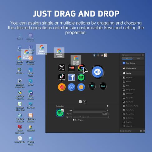 Basicolor Streaming Macro Keypad, Stream Controller Deck Gaming Shortcut Keyboard, with Customizable 6 LCD Shortcut Keys, 3 Buttons and 3 Knobs, Trigger Actions in OBS/Twitch/YouTube, Windows 10/Mac14.0 (N3 Black) in Saudi Arabia