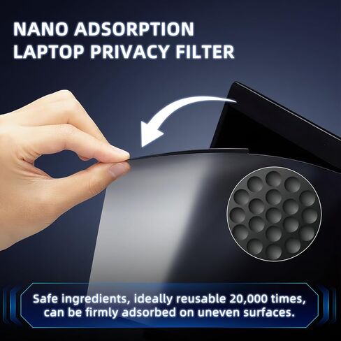 شاشة خصوصية الكمبيوتر المحمول Nano-Adsporty 14 بوصة 16: 9 ، واقي شاشة خصوصية الكمبيوتر المحمول القابل للإزالة ، وموهبة مضادة لللمس. in Kuwait
