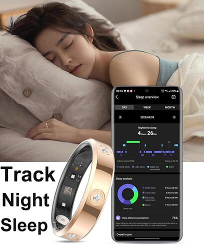Smart Ring Ultra Narrow Heart Rate Monitor Comfortable Sleep Ring Health Fitness Tracker Pedometer Step Counter Calories Waterproof Ladies Smart Rings for Women Men Anillo Inteligente in Saudi Arabia