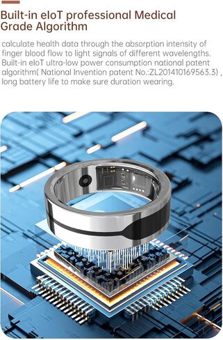 Yoidesu Smart Ring, Wearable Health for Men & Women, Wearable Fitness Ring with Charging Case, Sleep Tracking Ring for Heart Rate Step Count Body Exercise Monitor (Size 12) in Saudi Arabia