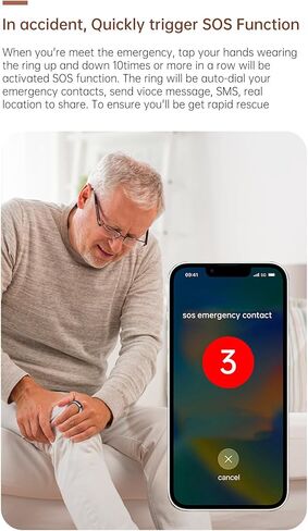 Yoidesu Smart Ring, Wearable Health for Men & Women, Wearable Fitness Ring with Charging Case, Sleep Tracking Ring for Heart Rate Step Count Body Exercise Monitor (Size 12) in Saudi Arabia