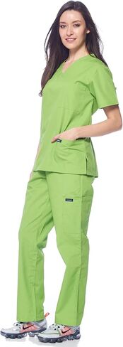 طقم زي طبي نسائي من Dagacci، طقم علوي وبنطلون، Hunter Green، XXXL in Saudi Arabia