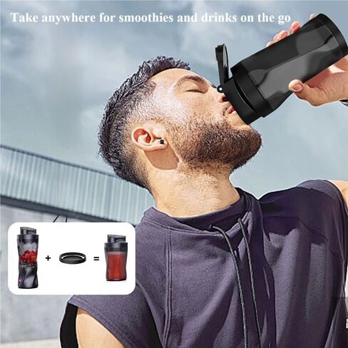 Personal Blender,360 Watt Portable Blender for Smoothies,Milkshakes and Baby food,6000mAh USB Rechargeable,BPA Free 24 oz Portable Juicer with 6 Blades and Lid,Suitable for Outdoor Sports,Travel in Saudi Arabia