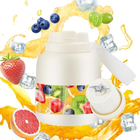 27oz Portable Blender-عصائر قابلة لإعادة الشحن مشروبات بروتين بروتين الصراخ المصنّع الخلاط الشخصي للياقة البدنية والسفر ومكتب ما قبل التمرين ، صالة الألعاب الرياضية ، التخييم ، الاستخدام في الهواء الطلق (أبيض) in Kuwait
