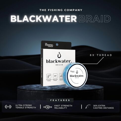 Blackwater Braid 8X Braided Fishing Line – Smooth, Strong UHMWPE Fiber – Abrasion Resistant, Zero Stretch – for Saltwater & Freshwater in Saudi Arabia
