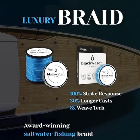 Blackwater Braid 8X Braided Fishing Line – Smooth, Strong UHMWPE Fiber – Abrasion Resistant, Zero Stretch – for Saltwater & Freshwater in Saudi Arabia