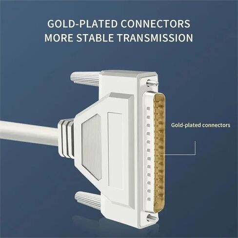 1Pcs DB37 Male to Male to Female Extension Cable 2 Row 37 Pin Data Cord db37 High-Speed Shielded Wire Line for Computer Moden Scanner(B-Male to Male,3 Meters) in Saudi Arabia