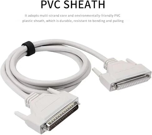 1Pcs DB37 Male to Male to Female Extension Cable 2 Row 37 Pin Data Cord db37 High-Speed Shielded Wire Line for Computer Moden Scanner(B-Male to Male,3 Meters) in Saudi Arabia