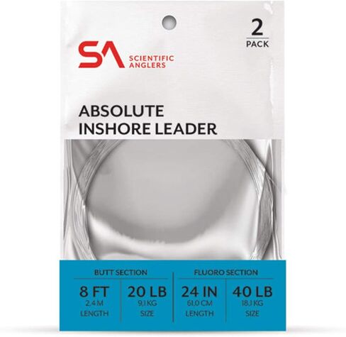 Scientific Anglers Absolute Inshore Leader - 2 Pack - 8ft in Saudi Arabia