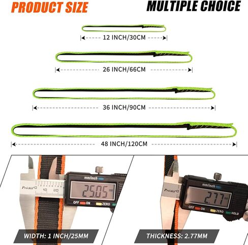 25mm Climbing Sling Runner- 29kN CE Tubular Webbing- Heavy Duty Strap for Arborist, Firefighter Rescue, Rock Climbing, Rappelling, Rigging, Swing,Hanging,Yoga Hammock,Tree Work in Saudi Arabia