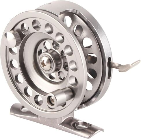 Alomejor Metal Ice Fishing Rod with Brake, Front Wheel for Outdoor Fishing, Stainless Steel Handles, for Ice Enthusiasts, Metal Material (Ice Fishing Wheel 60) in Saudi Arabia