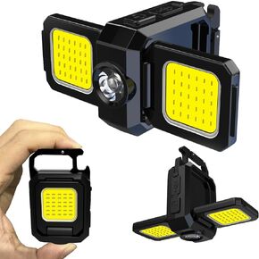 Makdak 2pc Cob -keychain Work Light EDC قابلة للطي قابلة للطي مصباح يدوي ، فتاحة الزجاجة ، للتخييم ، إصلاح السيارات ، المشي لمسافات طويلة ، الإصلاح ، غضب السلطة ، المشي للحيوانات الأليفة ، الطوارئ in Kuwait