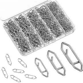 Pawfly 300 Pcs Speed Clips for Fishing Lures, Fishing Speed Clips for Quick Change, Strong Stainless Steel Fishing Clips, Lure Tackle for Saltwater & Freshwater, Topwater Speed Clips in Saudi Arabia