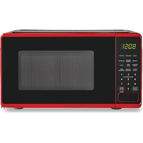 Red Digital Microwave Oven Proctor cooking and defrosting child safety lock in Saudi Arabia