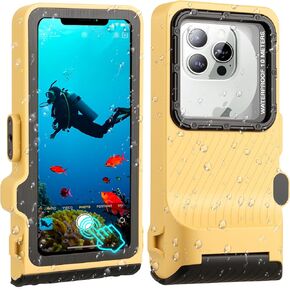2025 Upgrade Underwater Waterproof Diving Snorkeling Phone Case for iPhone 16/15/14/13/12/11 Pro Max/XS/X Samsung Galaxy S24/S23/S22/S21 Scuba Underwater Touchscreen Photo Video Housing in Kuwait