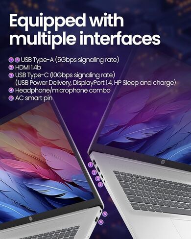 HP 17 بوصة شاشة تعمل باللمس المحمول · Intel 12-Core Ultra 7 255U · 12 TOPS NPU · AI COPILOT Ready · HD+ DISTRES in Kuwait