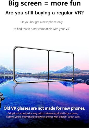 3D VR Glasses Gaming Video Virtual Reality Glasses for 7 inches Mobile Phone in Saudi Arabia