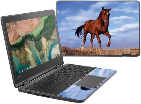 Skin Mayyskins متوافق مع Lenovo 300e Chromebook 11.6 "(2018) - Horse | الحماية ، دائمة ، وغطاء فينيل ملصق فينيل | سهلة التطبيق ، إزالة ، وتغيير الأنماط in Saudi Arabia