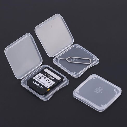 TF/SD Memory Cards Protective Case Holder Storage Boxes Portable Mini Clear SIM Card Dustproof Box,Transparent1 in Saudi Arabia